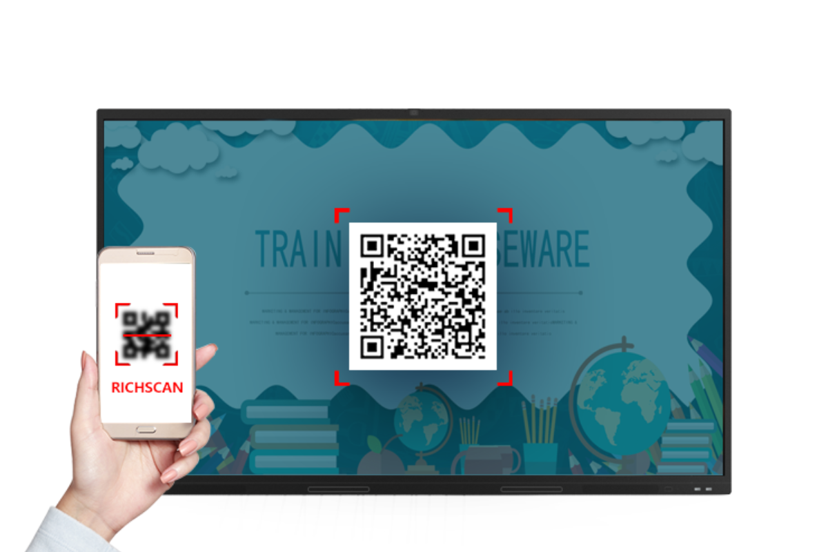 uae qr code scanning interactive flat panel